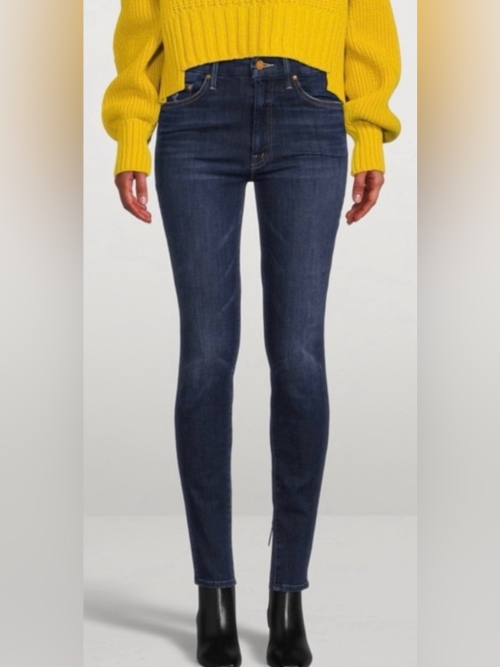 Mother The Looker Low Rise Skinny Jeans Size 30 | Dark Wash Stretch Denim